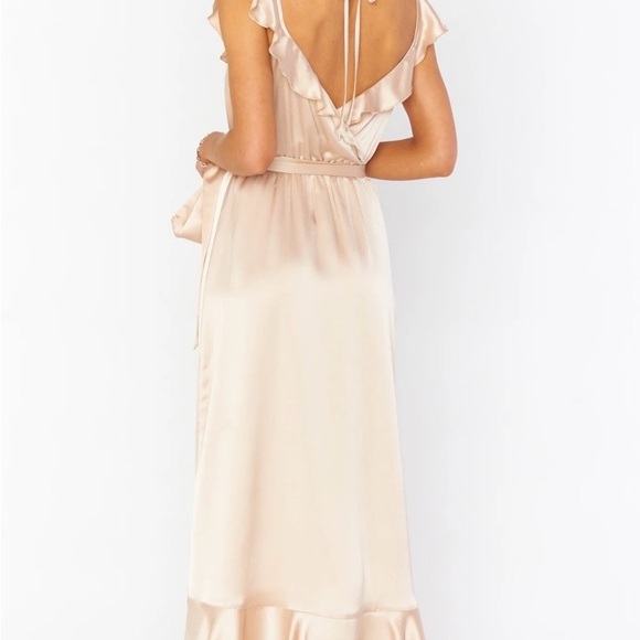 Show Me Your MuMu Cream High Low Wrap Dress - Picture 2 of 5